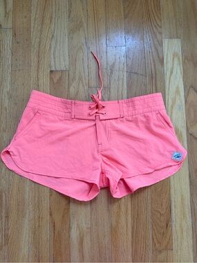 NWOT Women's Coral Swim Shorts with Drawstring Waist